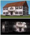 FS2002                     Scenery DESIGN macros : Two story house with 6 various roof                     colors